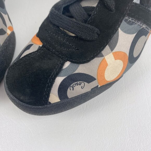 COACH Women's Paxton Sateen Black Orange Gray Sneakers size 8M - Picture 9 of 10